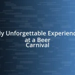 My Unforgettable Experience at a Beer Carnival